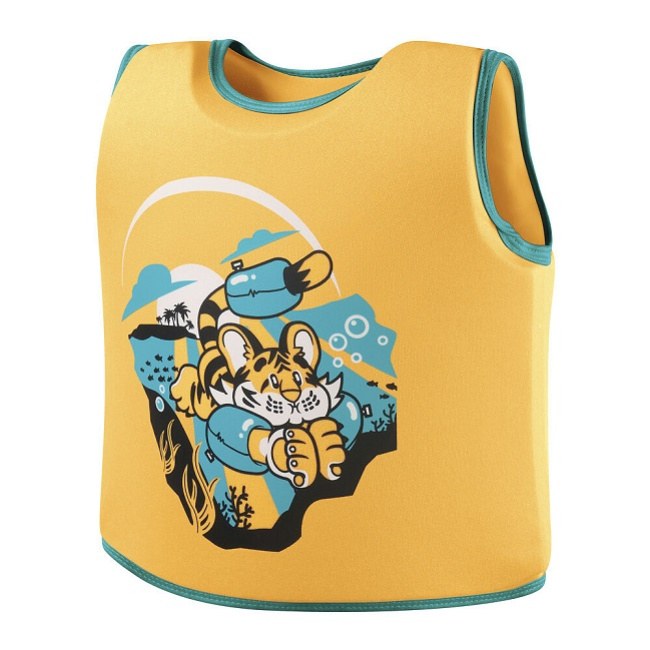 Speedo Character Printed Float Vest Aanadi Orange/Aquarium/Black