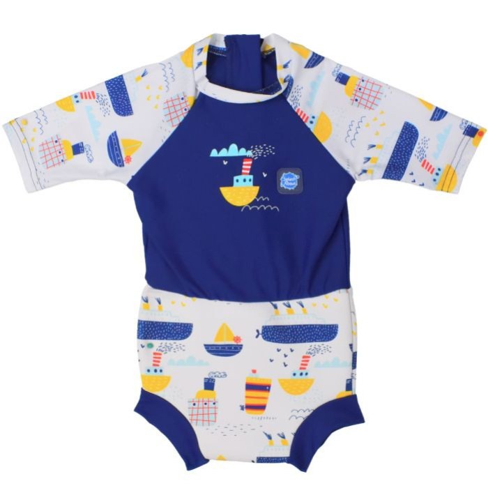 Splash About Happy Nappy Sunsuit Tug Boats